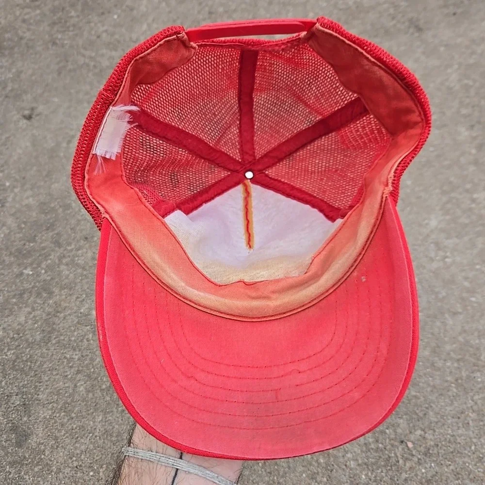 VTG Dealers Ready Mix Kansas City MO Red Trucker Hat Snapback Construction 1980s